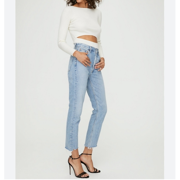 Agolde Denim - Agolde Riley Crop Light Wash Size 28 EUC